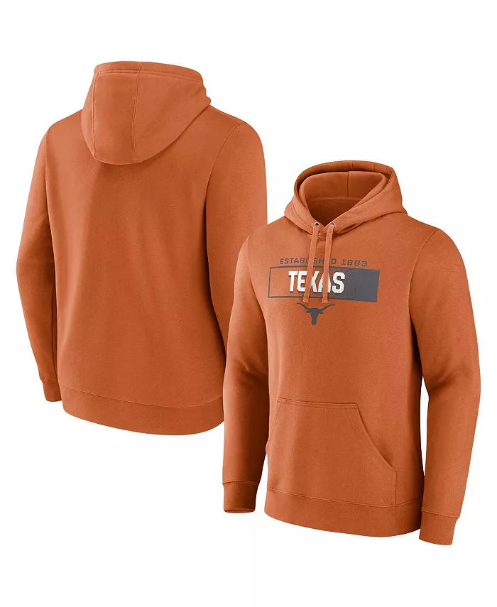 

Мужская толстовка с капюшоном Texas Orange Texas Longhorns Iconic Fleece Down The Field Pullover Hoodie Fanatics