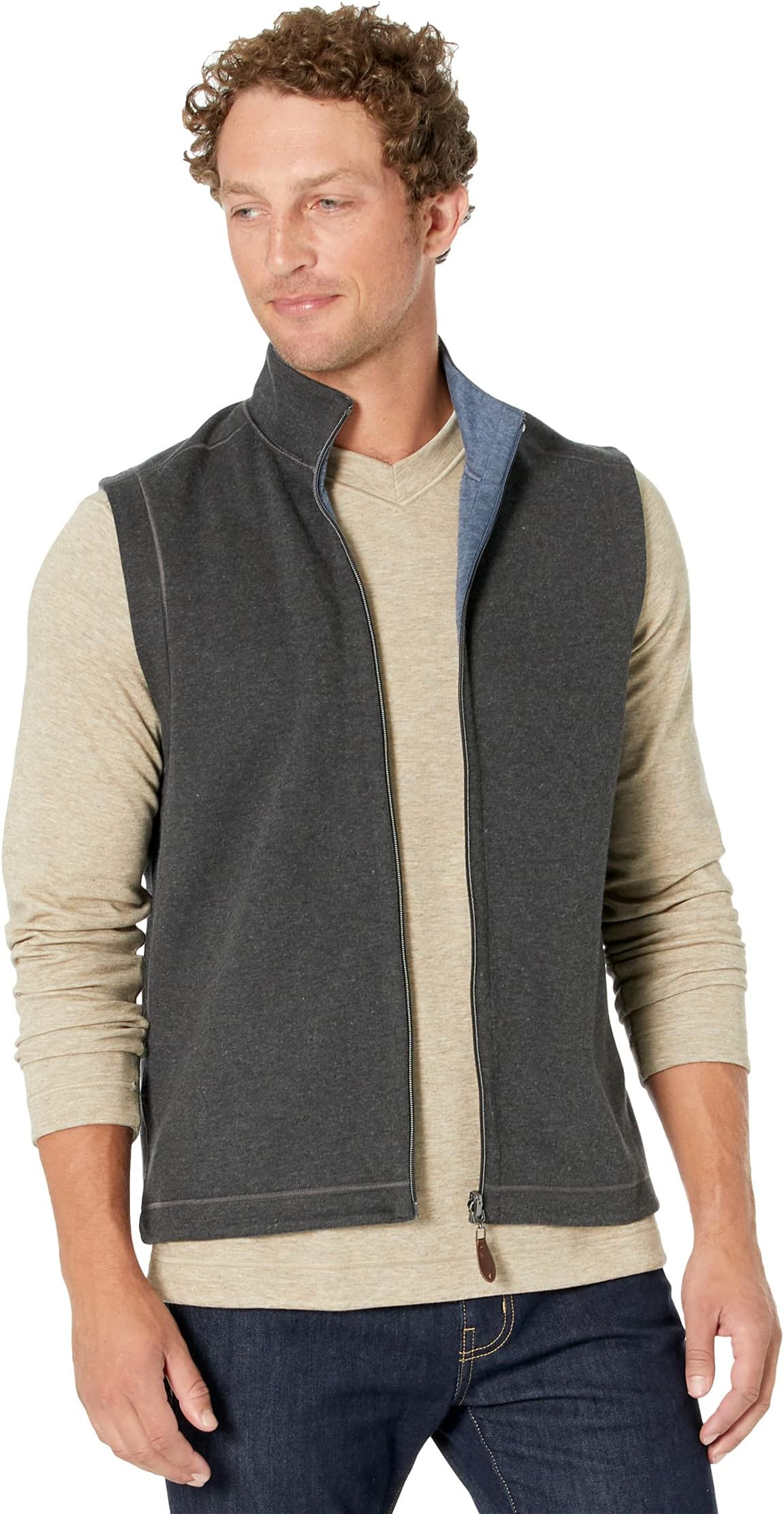 

Жилет Johnston & Murphy Reversible Solid Vest, цвет Charcoal/Blue