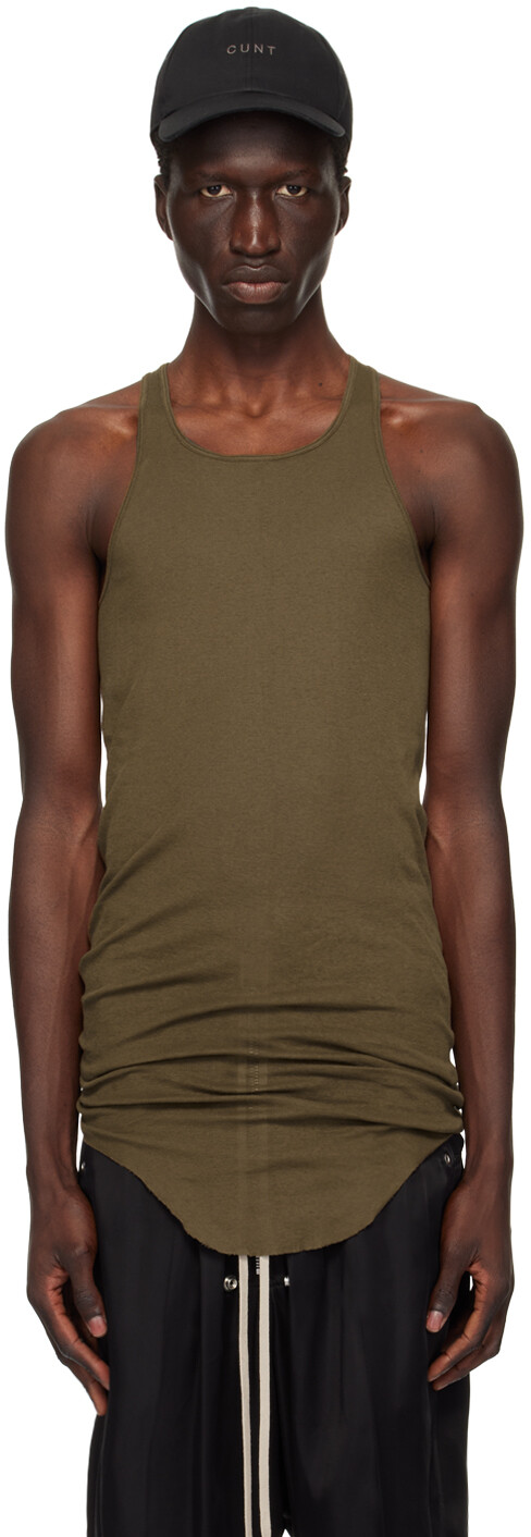 

Майка Porterville Rib цвета хаки Rick Owens