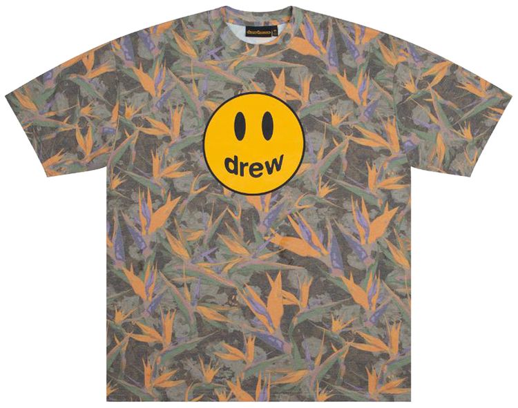 

Футболка Drew House Smiley Collection T-Shirt 'Camo', разноцветный