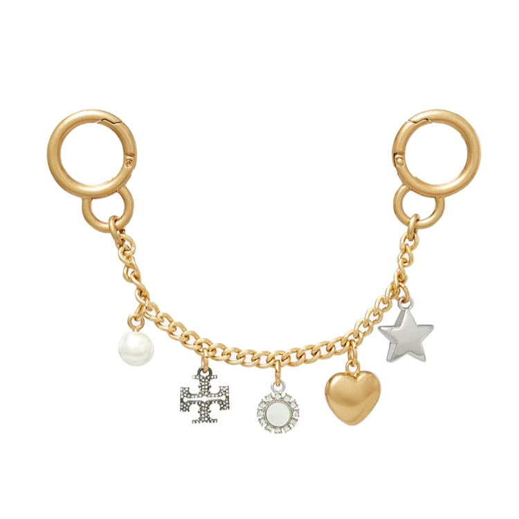

TORY BURCH Цинковый сплав железо искусственная жемчужина кристалл подвеска унисекс золото, Gold