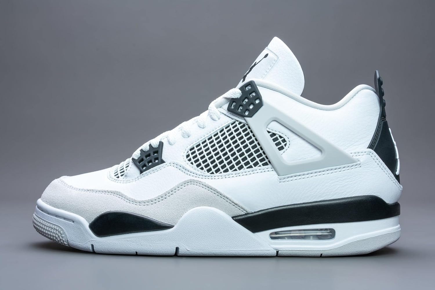 Мужские кроссовки Nike Air Jordan 4 Retro, белый/серый — фото 4