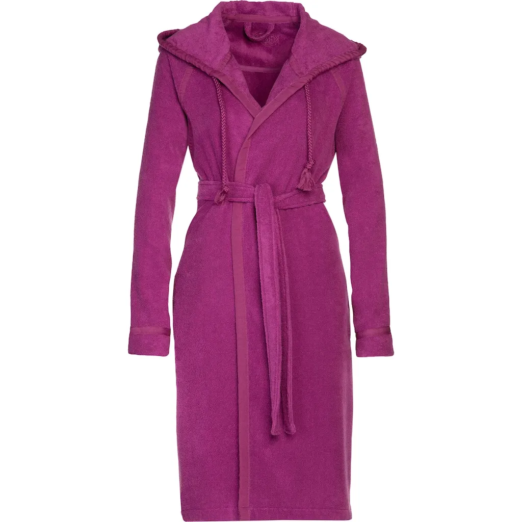 

Халат Jive, идеально подходит для сауны и SPA, гостиничный халат, утренний халат 1 шт., с поясом и окантовкой для чемодана Vossen, фиолетовый