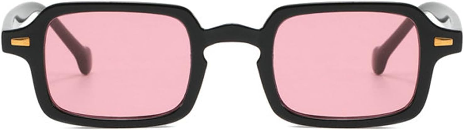 

Мужские солнцезащитные очки Willochra в винтажной прямоугольной оправе, модные ретро-очки черного цвета с квадратной оправой, роскошные солнцезащитные очки с защитой от УФ-излучения UV400 для женщин, Black Pink