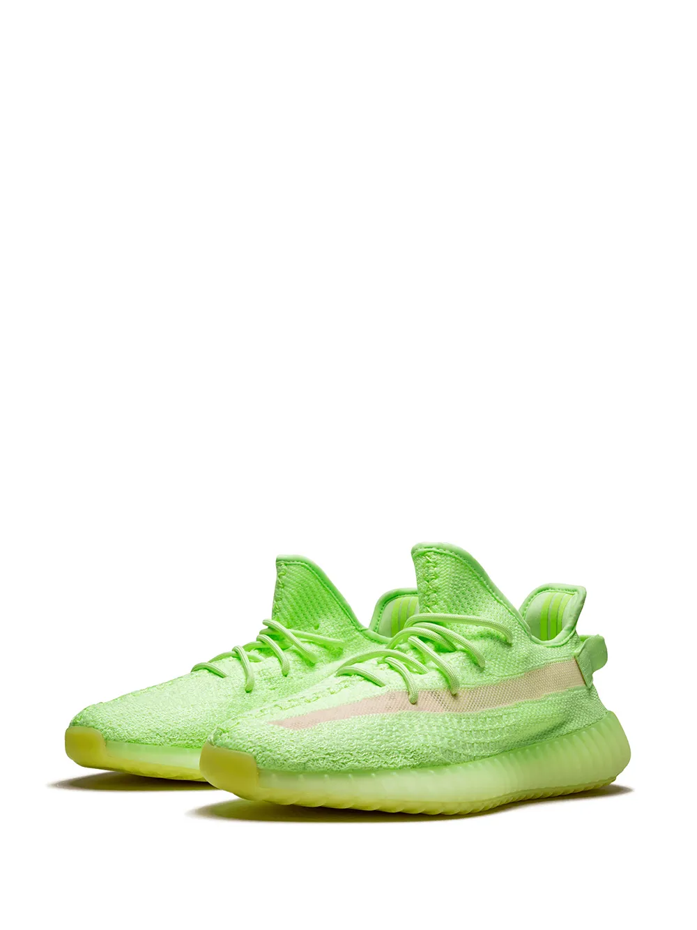 Кроссовки Yeezy Boost 350 V2 Glow in The Dark Adidas Yeezy, зеленый — фото 2