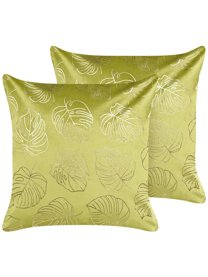 

Декоративная подушка Beliani 2er Set Deko MONSTERA, цвет grün/gold