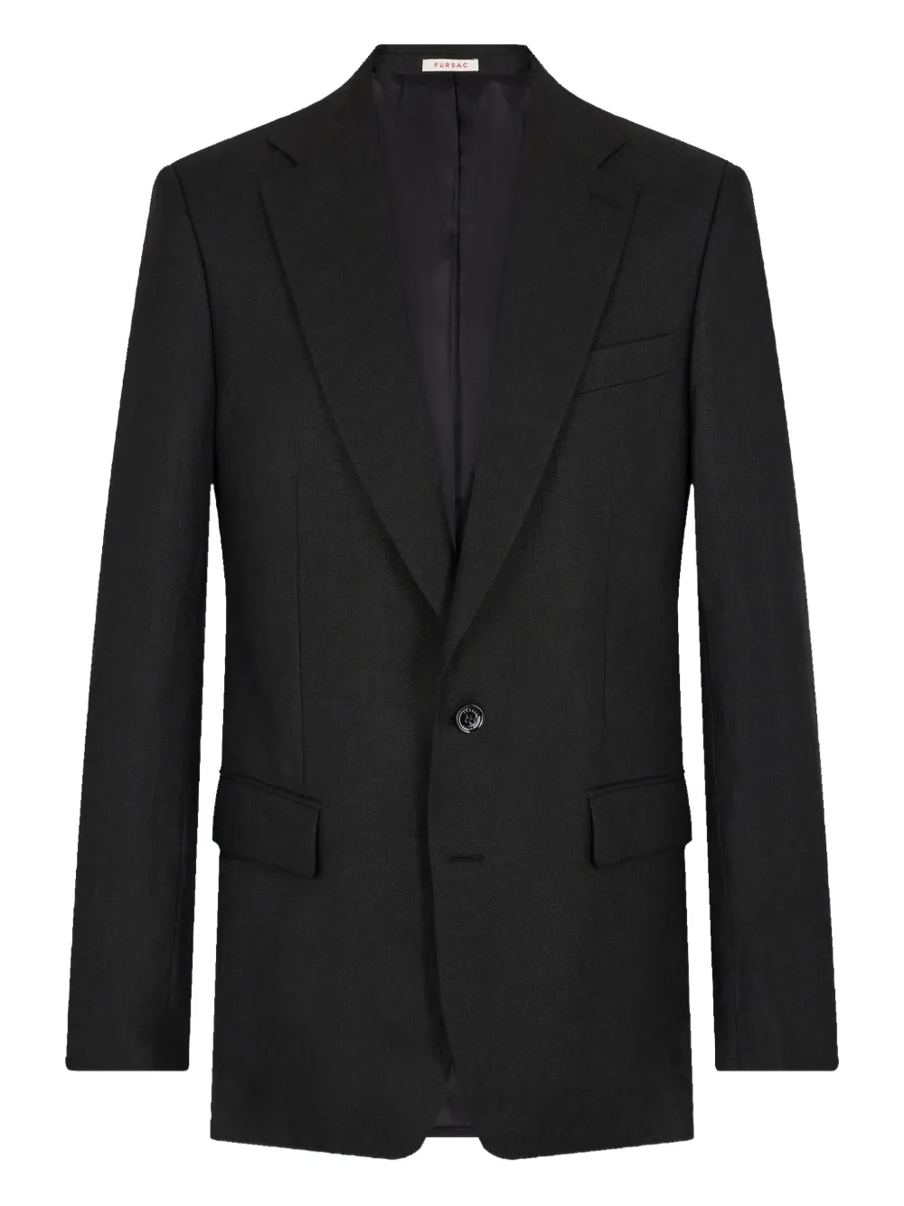 

Льняной однобортный пиджак FURSAC, черный
