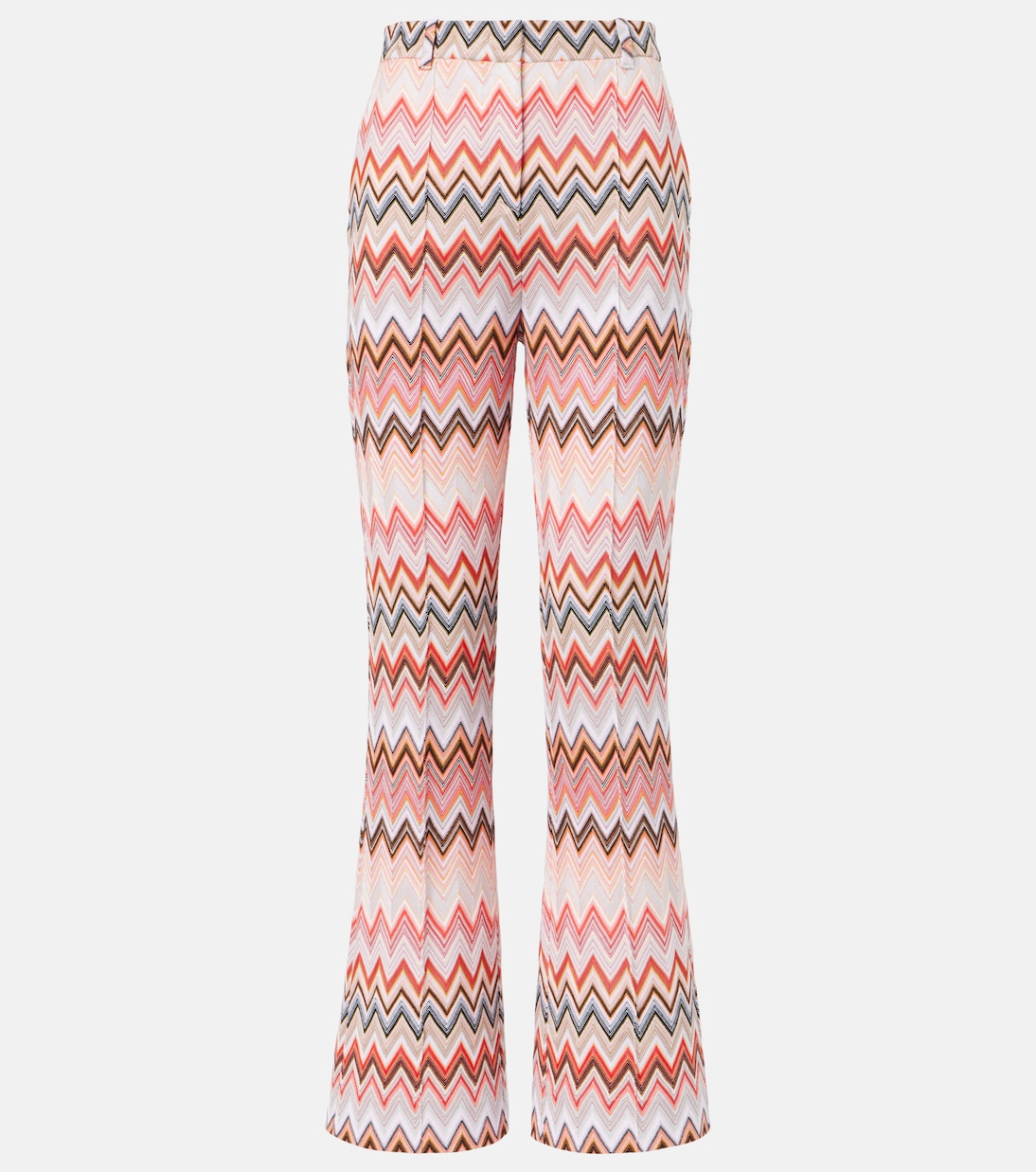 

Прямые брюки из хлопковой смеси с зигзагом Missoni, Multiclr Yellow Pink White
