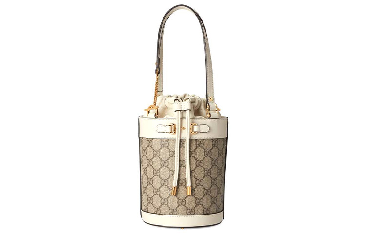 

GUCCI Сумка-ведро с кожаной отделкой и конской удилой 1955