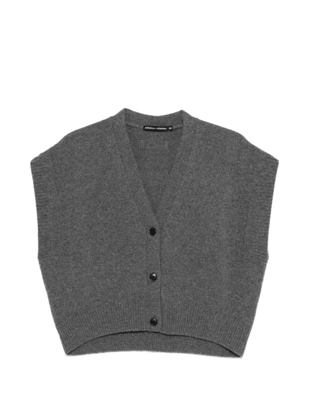 

Жилет Zoe на пуговицах с V-образным вырезом Nicholson & Nicholson, серый