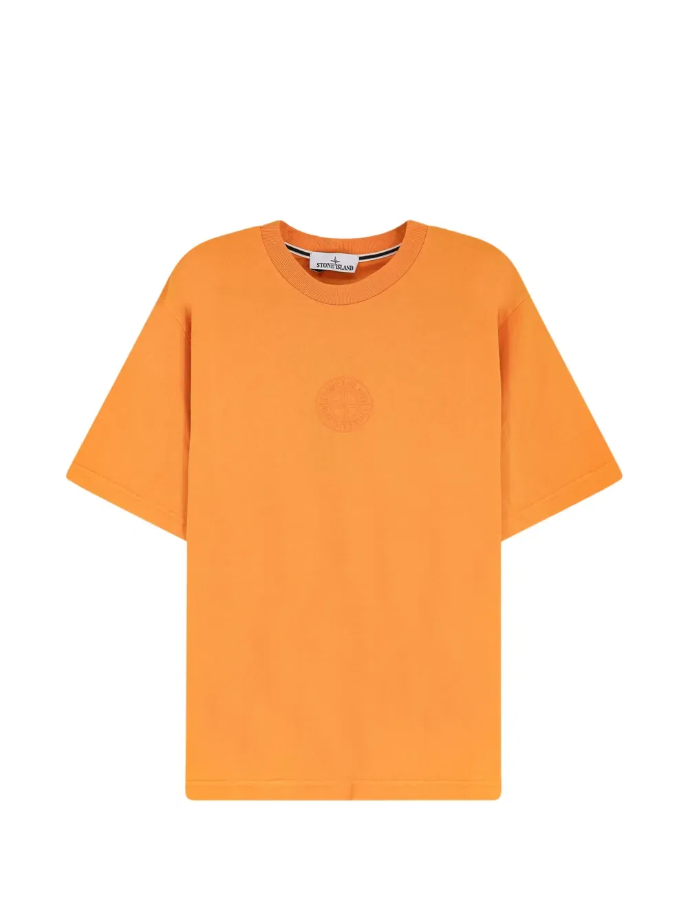 Футболка с круглым вырезом и логотипом Stone Island, оранжевый