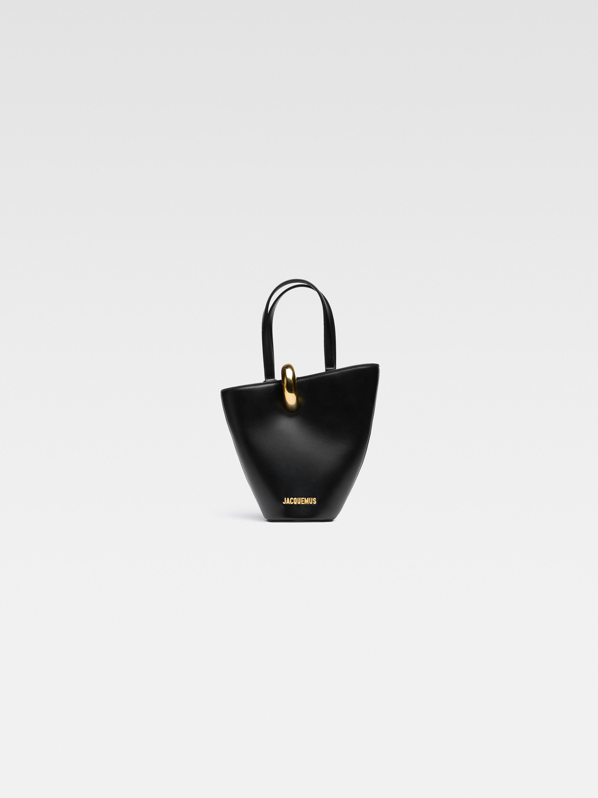 

Асимметричная мини-сумка-ведро JACQUEMUS The small Bambola, черный