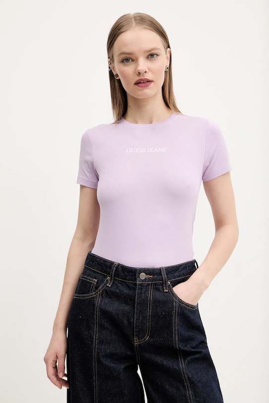 

Футболка Guess Jeans, фиолетовый