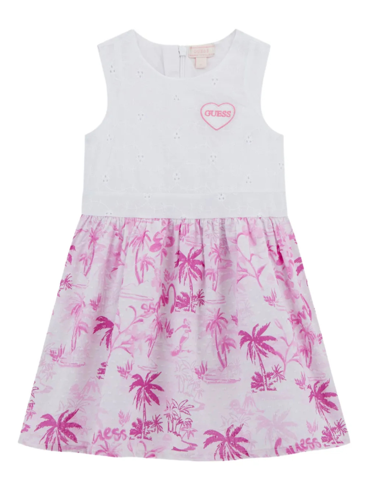 

Платье с принтом пальм guess kids, белый