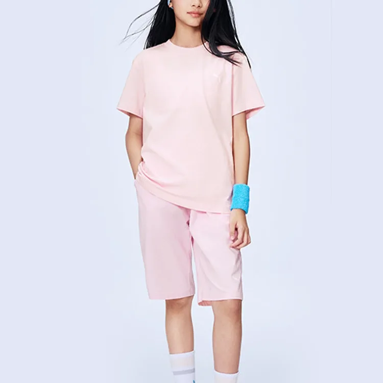 Детская спортивная футболка с круглым вырезом PUMA, dream розовый 60301 — фото 3