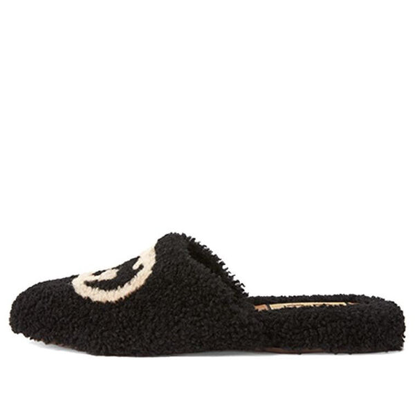 Тапочки slippers interlocking g 'black' Gucci, черный