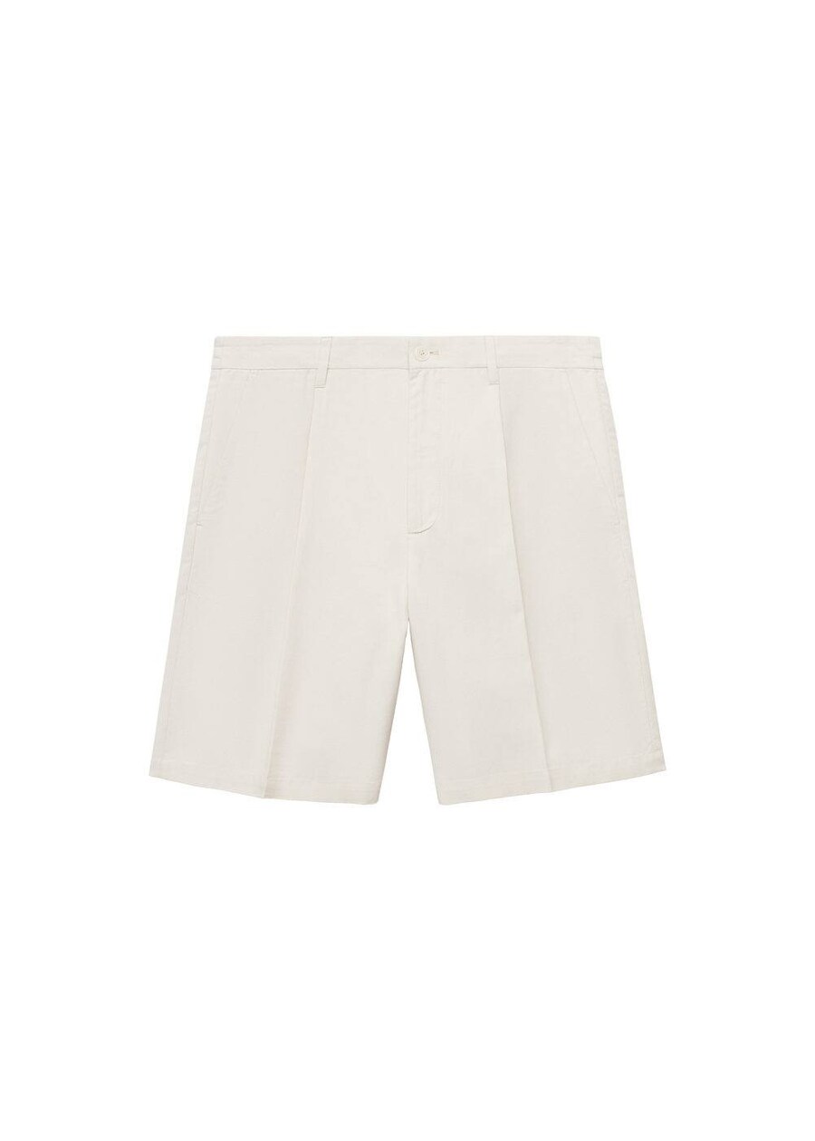 

Обычные брюки со складками спереди MANGO MAN Bennio, mottled white