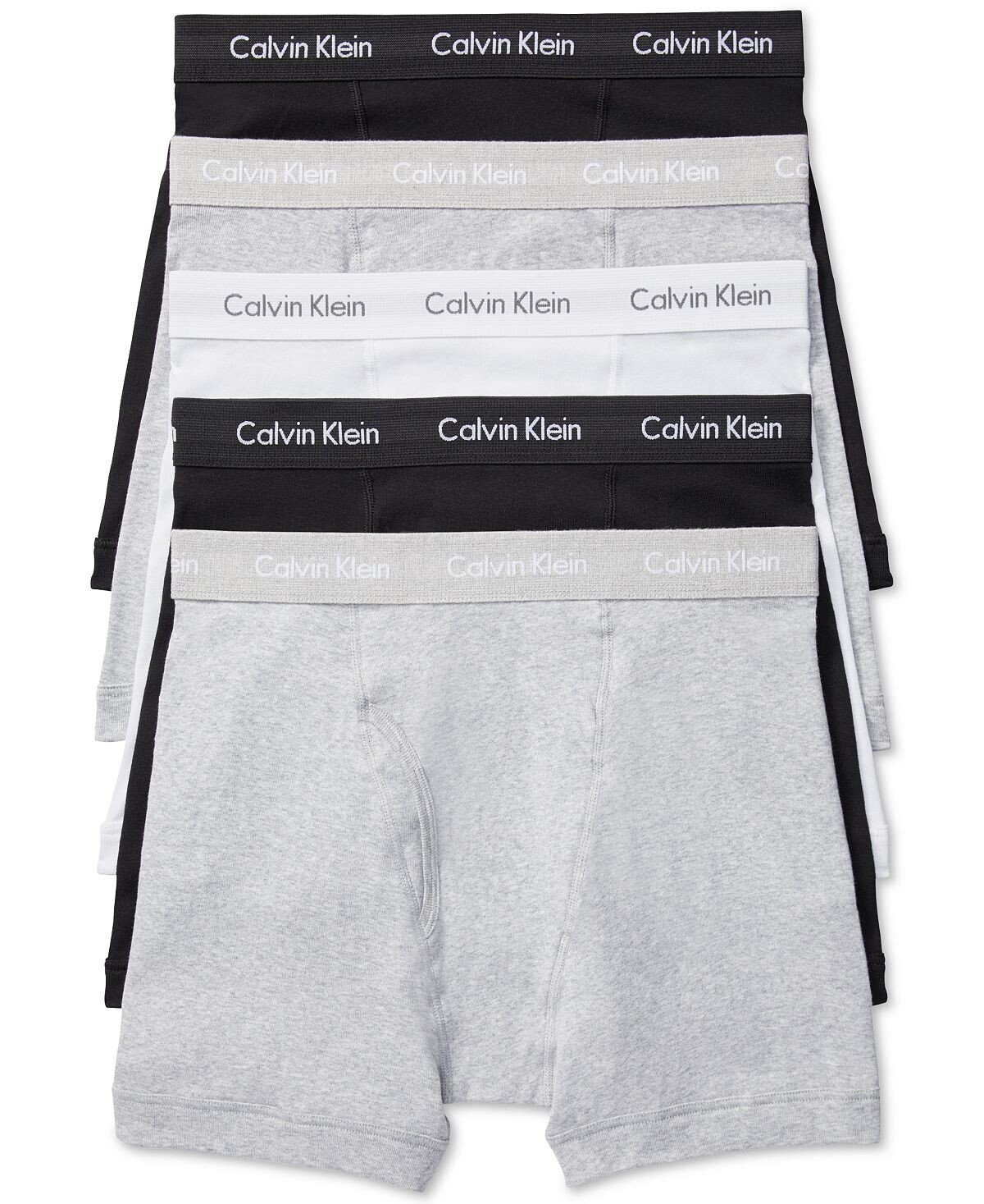 

Мужские классические трусы-боксеры из хлопка, 5 шт., нижнее белье Calvin Klein
