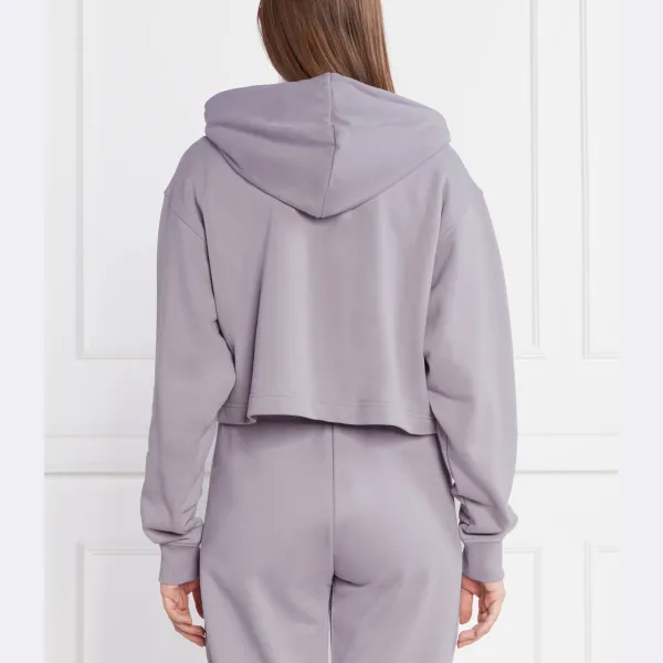 Укороченная толстовка с принтом Calvin Klein, фиолетовый — фото 3