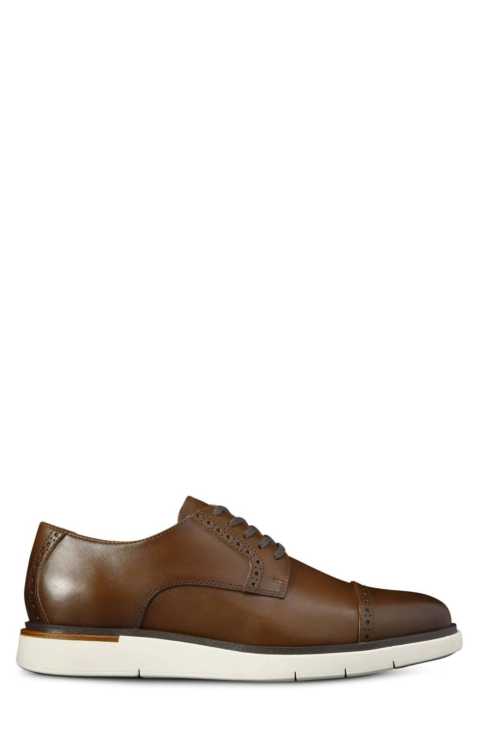 Мужские кожаные туфли Caleb на шнуровке коричневого цвета Allen Edmonds, коричневый — фото 2
