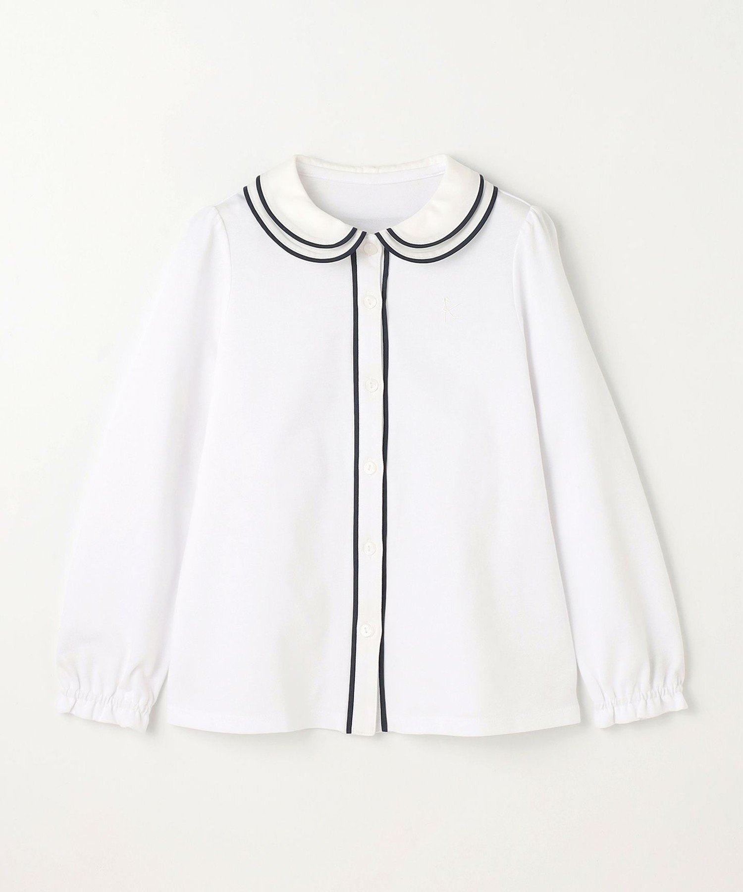 [110-140 см] Двуцветная блузка Kids Suite, Off-white [002] — фото 4