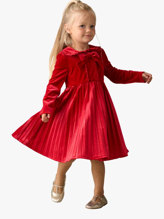 

Детское платье с длинными рукавами и бантом из вельвета Angel & Rocket