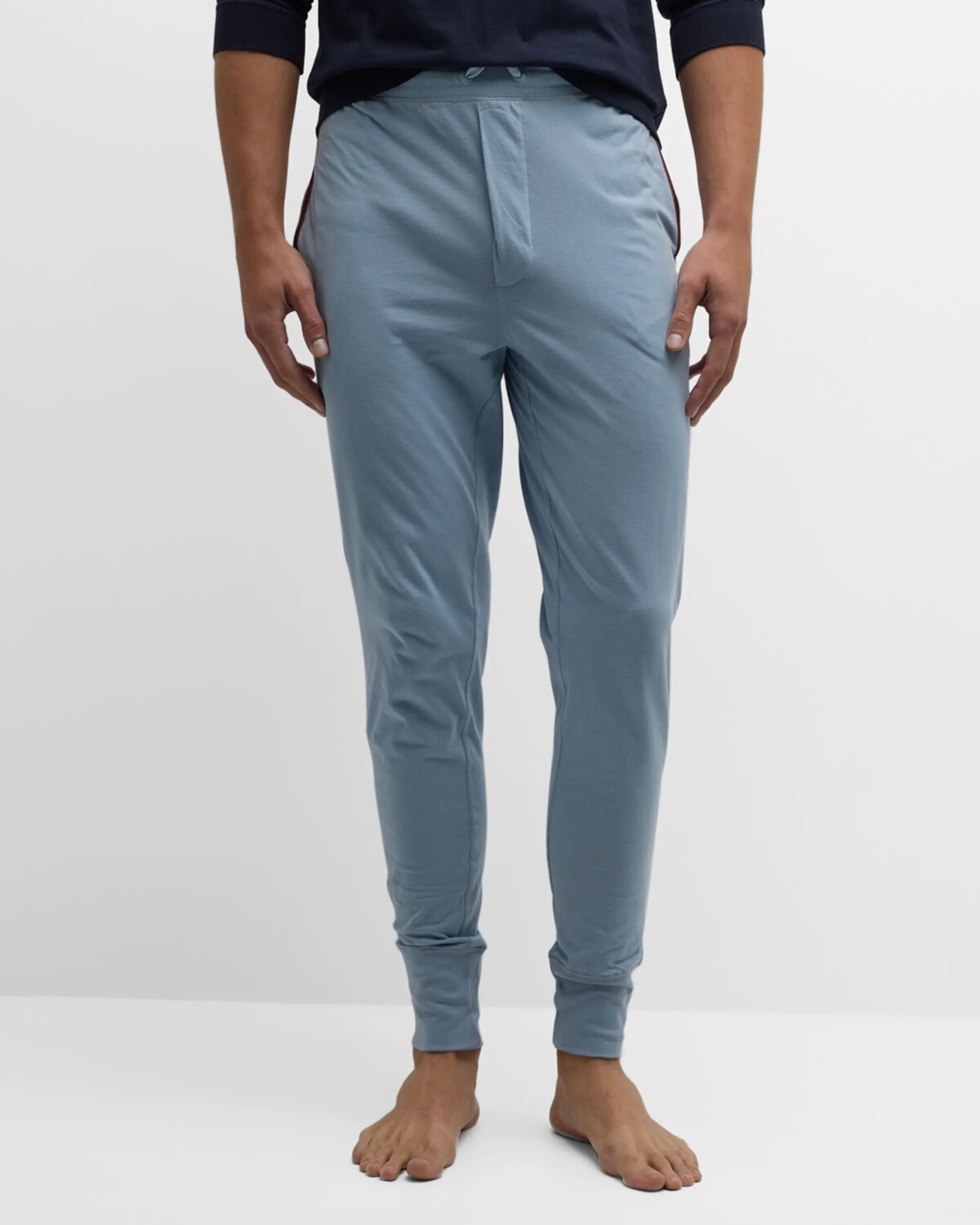 

Мужские брюки-джоггеры из хлопкового джерси Paul Smith, цвет Light Blue