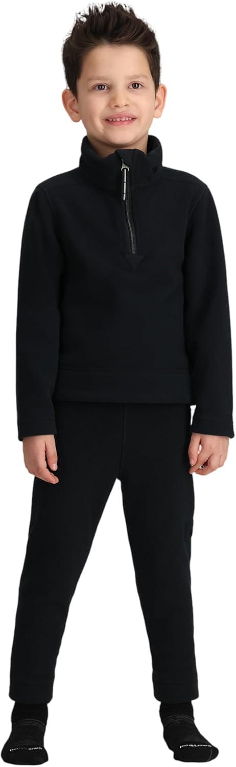 

Флисовый базовый слой Obermeyer Kids UltraGear с застежкой-молнией и эластичной тканью двойного переплетения для снега и катания на лыжах, Black