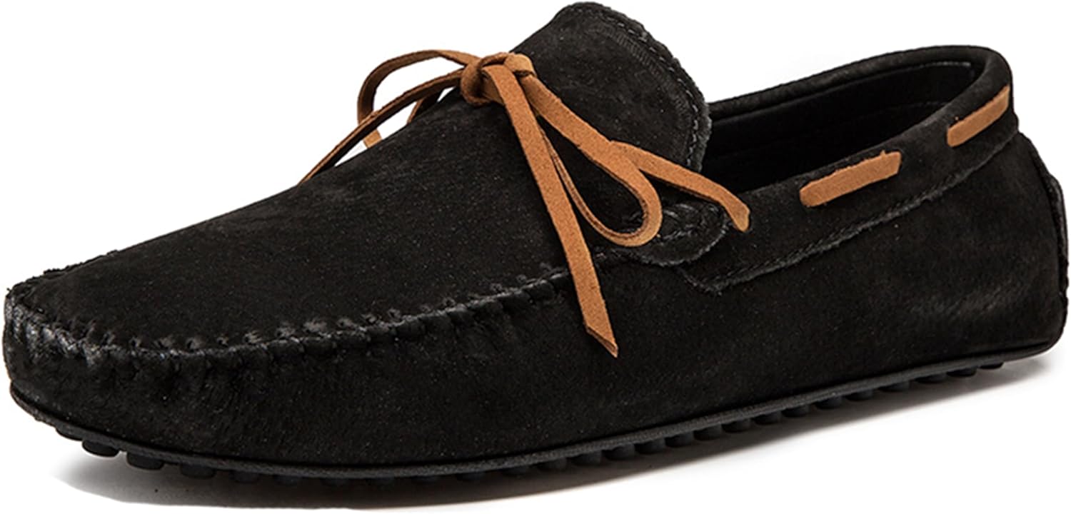 

Мужские повседневные слипоны Minishion Boys, удобная летняя обувь-лоаферы для вождения YY002, черный