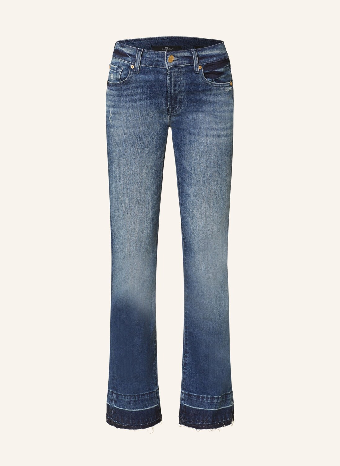 

Джинсы буткат без кроя 7 For All Mankind, синий