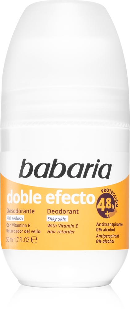 

Дезодорант-Антиперспирант шариковый двойного действия с ингибитором роста волос Babaria, 50 мл