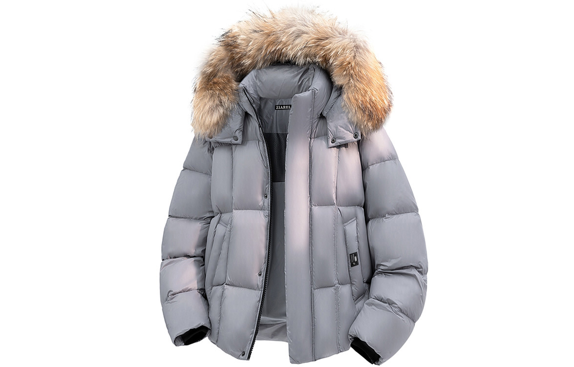 

Пуховик Unisex утепленный ZIAREL, серый[removable logo]