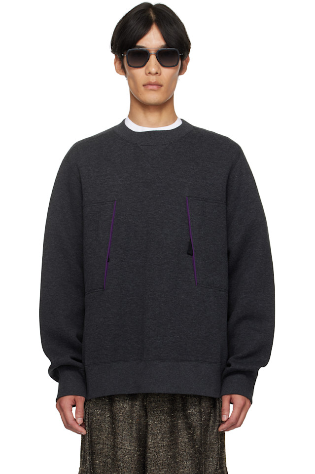 

Свитшот с губкой для пота Sacai, серый