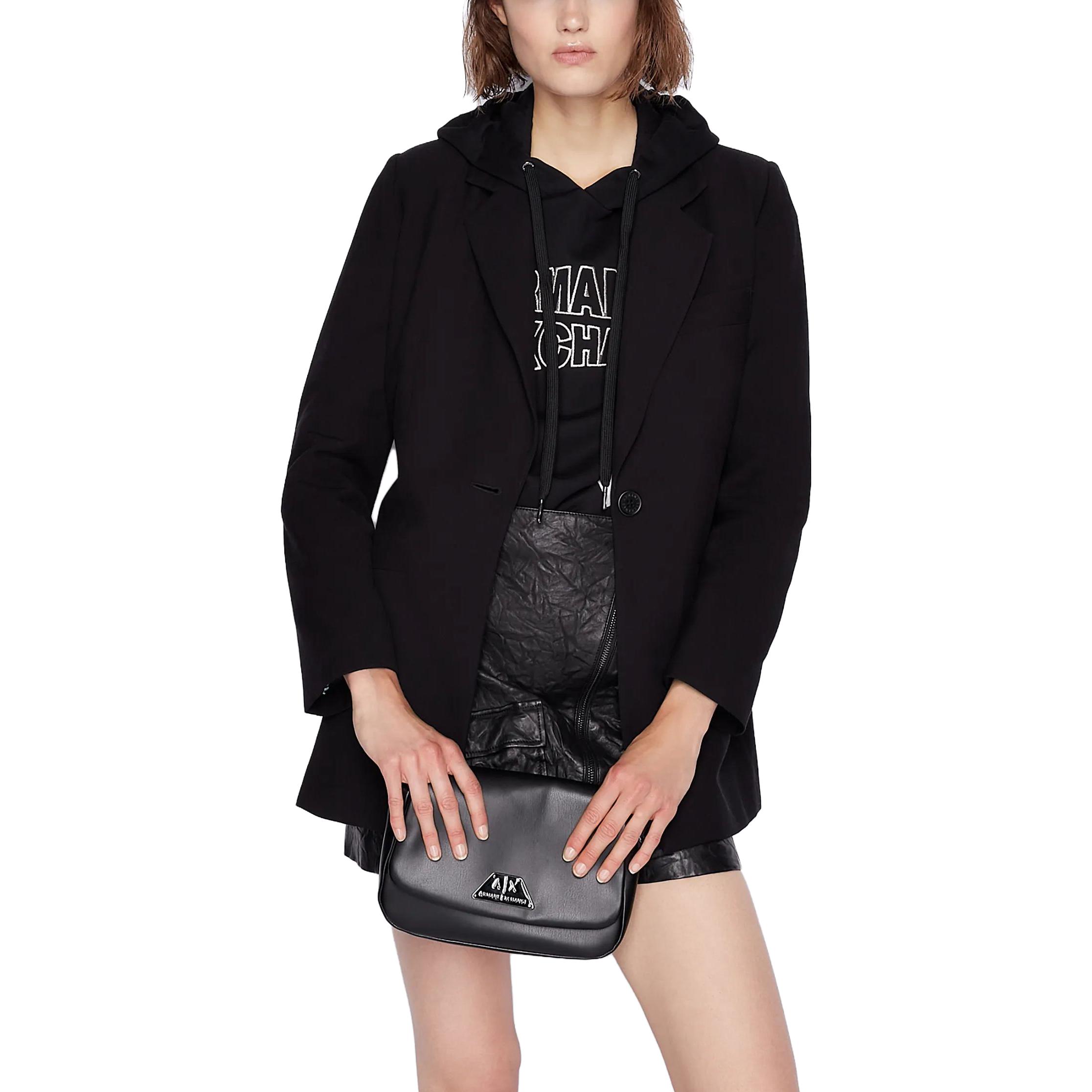 EMPORIO ARMANI Женское черное пальто для делового костюма — фото 4