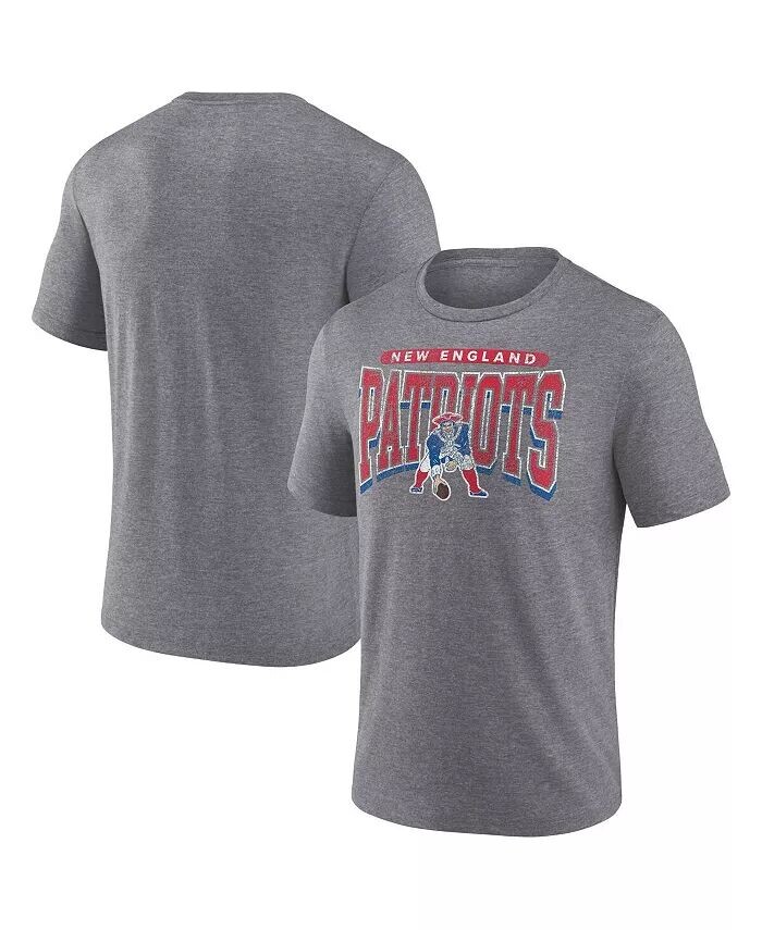 

Футболка мужская серо-лиловая New England Patriots Warped Block Tri-Blend Fanatics