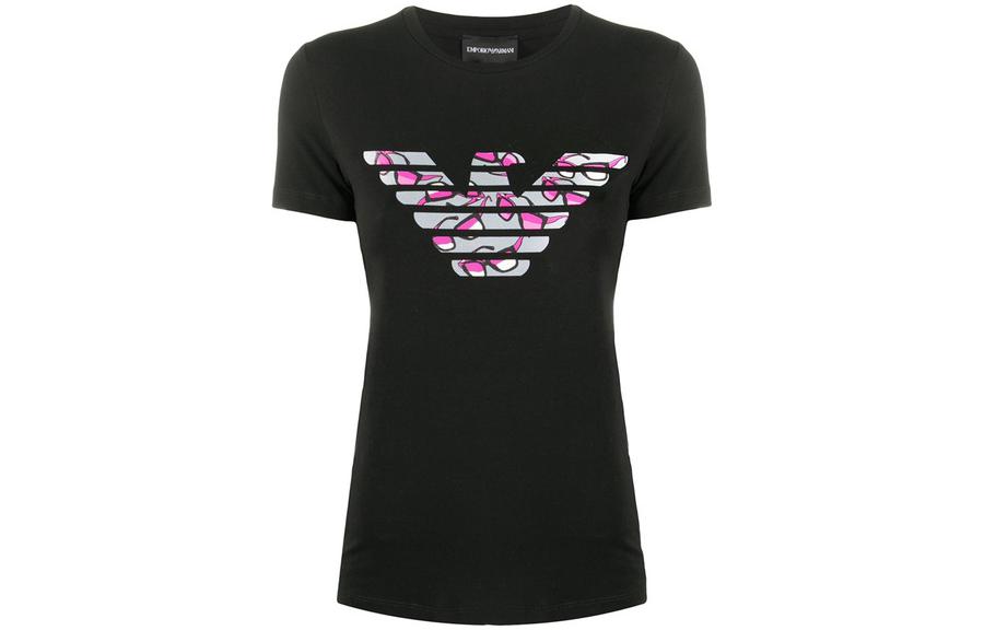 

Футболка женская черная SS23 Regular EMPORIO ARMANI, Черный, Футболка женская черная SS23 Regular EMPORIO ARMANI