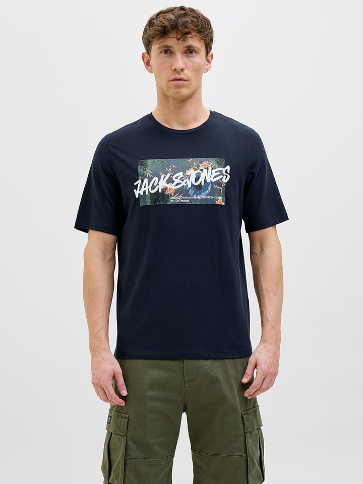 

Футболка Hawaii Jack & Jones, темно-синий