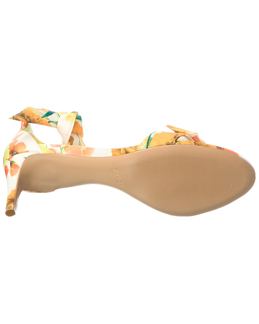 Alexandre Birman Clarita 60 Satin Sandal, желтый — фото 4