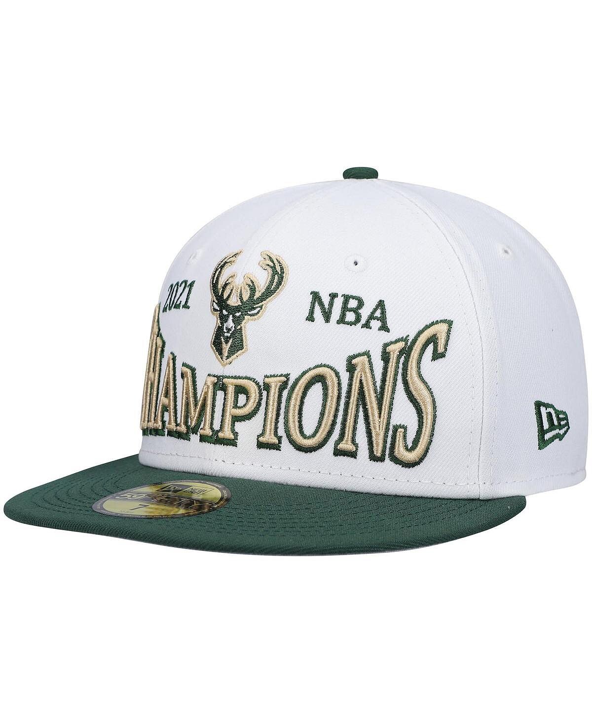 

Мужская белая, желто-зеленая шляпа Milwaukee Bucks Arch Champs 59Fifty. New Era