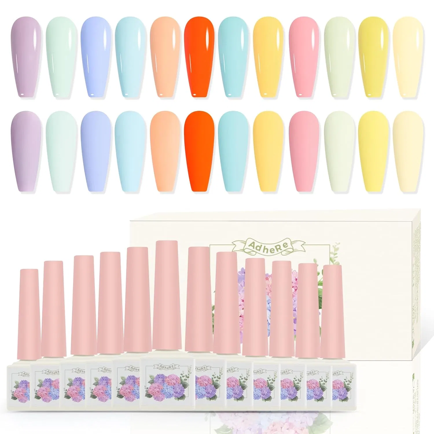 Набор УФ-гель-лаков ADHERE, 12 цветов, 12 мл Adhere, Candy Illustrations Series