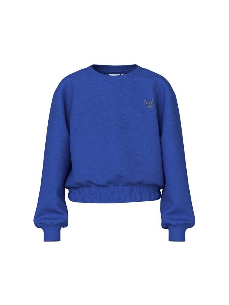 

Блуза Name It NKFVILUNA LS SHORT BOXY SWEAT BRU O1, синий