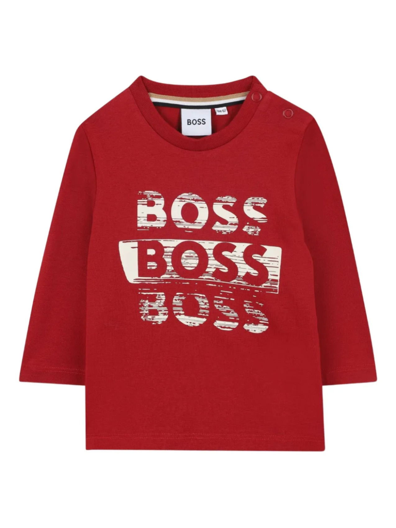 

BOSS Kidswear футболка с длинными рукавами и графичным принтом, красный