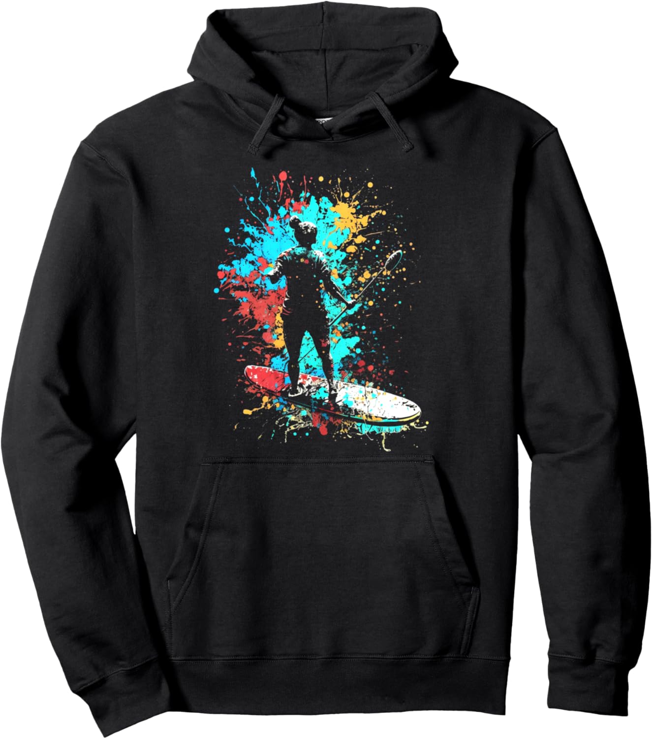 

Толстовка для сапсерфинга Sup Splash Art Stand Up Paddle Boat Stand Up Paddleling Hoodie, черная Stand Up Paddling Gift Accessories Ladies Men, Черный, Толстовка для сапсерфинга Sup Splash Art Stand Up Paddle Boat Stand Up Paddleling Hoodie, черная Stand 