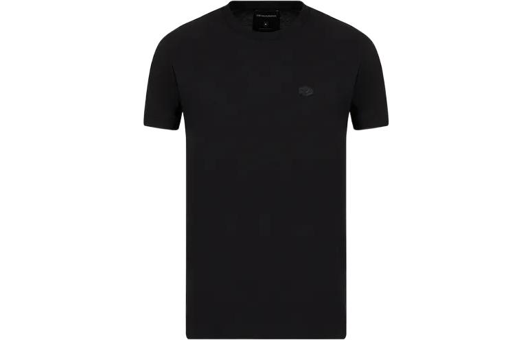 

Футболка с круглым вырезом и нашивкой-логотипом EMPORIO ARMANI, синий