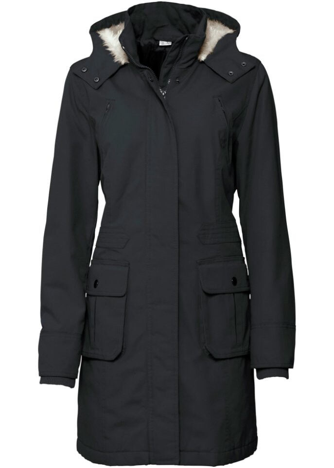 

Утепленная хлопковая куртка Bpc Bonprix Collection, черный