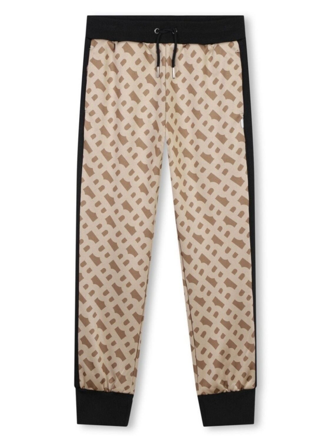 

BOSS Kidswear спортивные брюки с кулиской и монограммой, нейтральный цвет
