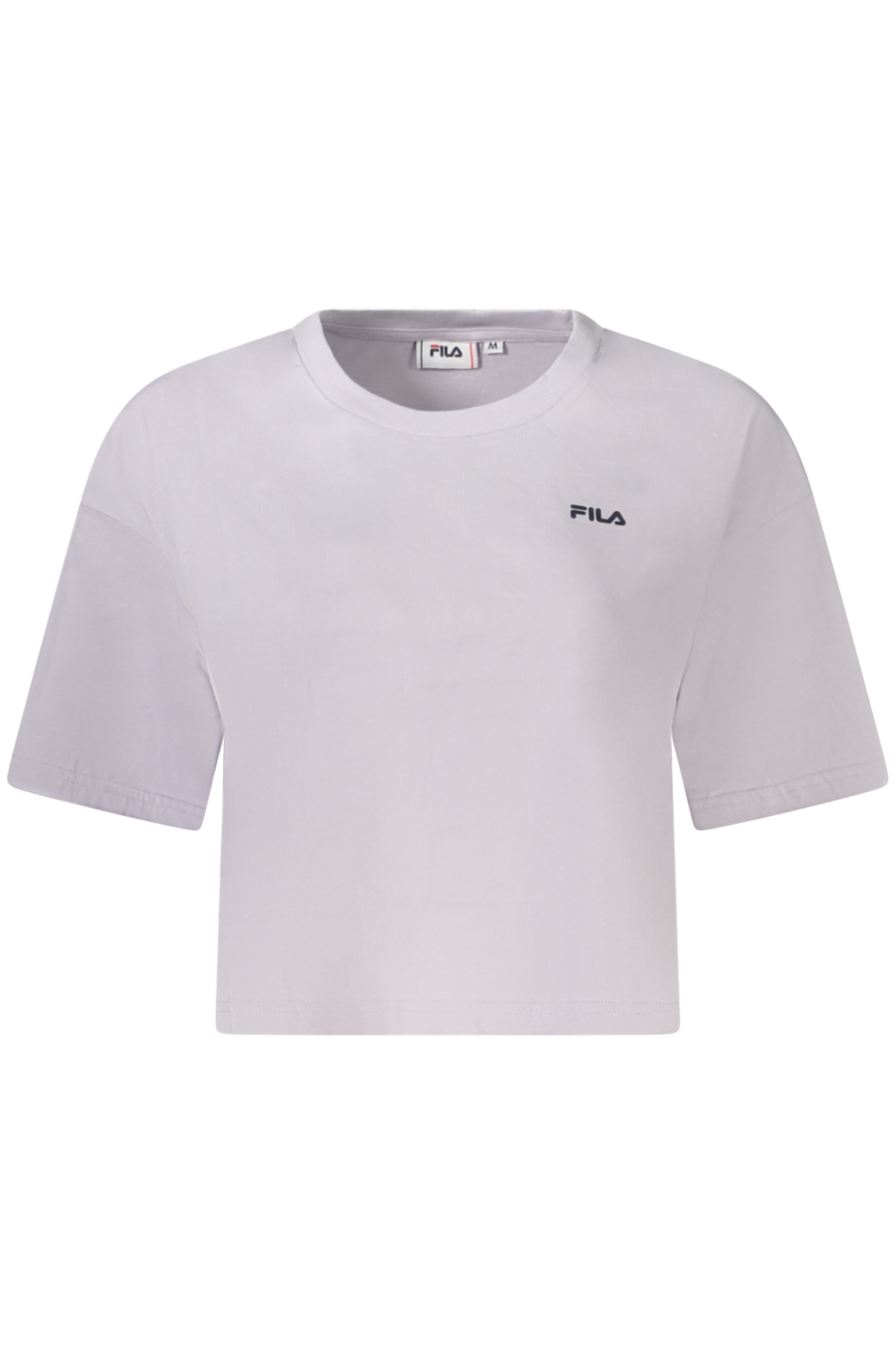 

Футболка женская Fila хлопковая короткая с принтом, светло-розовый