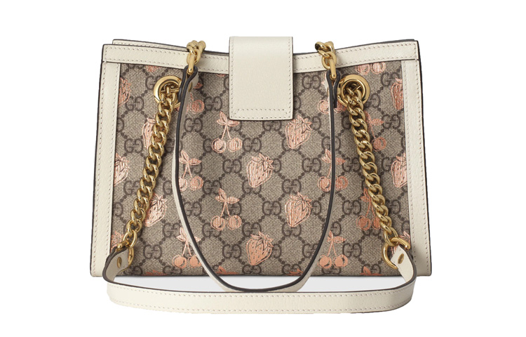 Сумка-шоппер GUCCI из канваса с кожаной отделкой и замком — фото 3