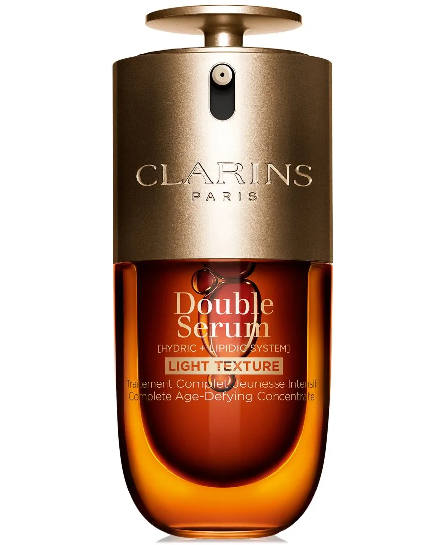 Сыворотка Clarins — DOUBLE SERUM с легкой текстурой для укрепления кожи, придания сияния и сужения пор, 28 г