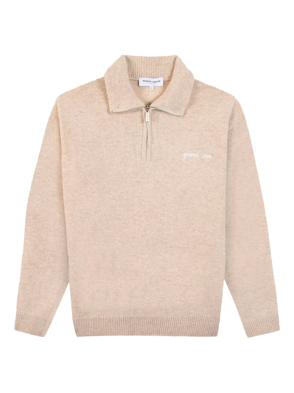 

Свитер Grand Cru с застежкой-молнией на половину длины Delepine Maison Labiche, нейтральный